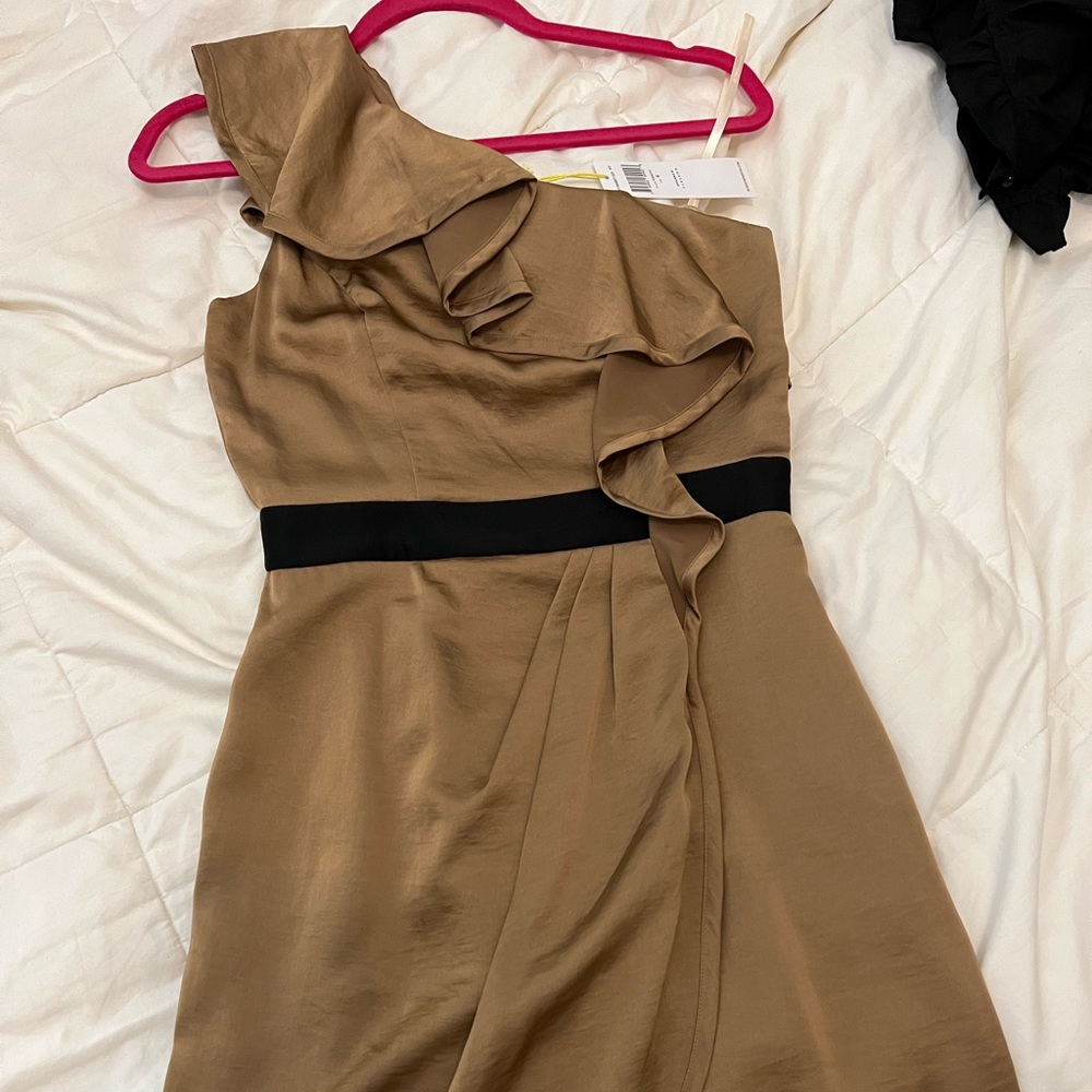 NWT BCBG one shoulder dress
